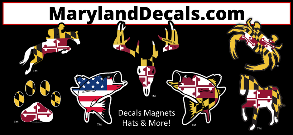 Maryland Soccer Ball Decal - Maryland Decals Stickers Magnets