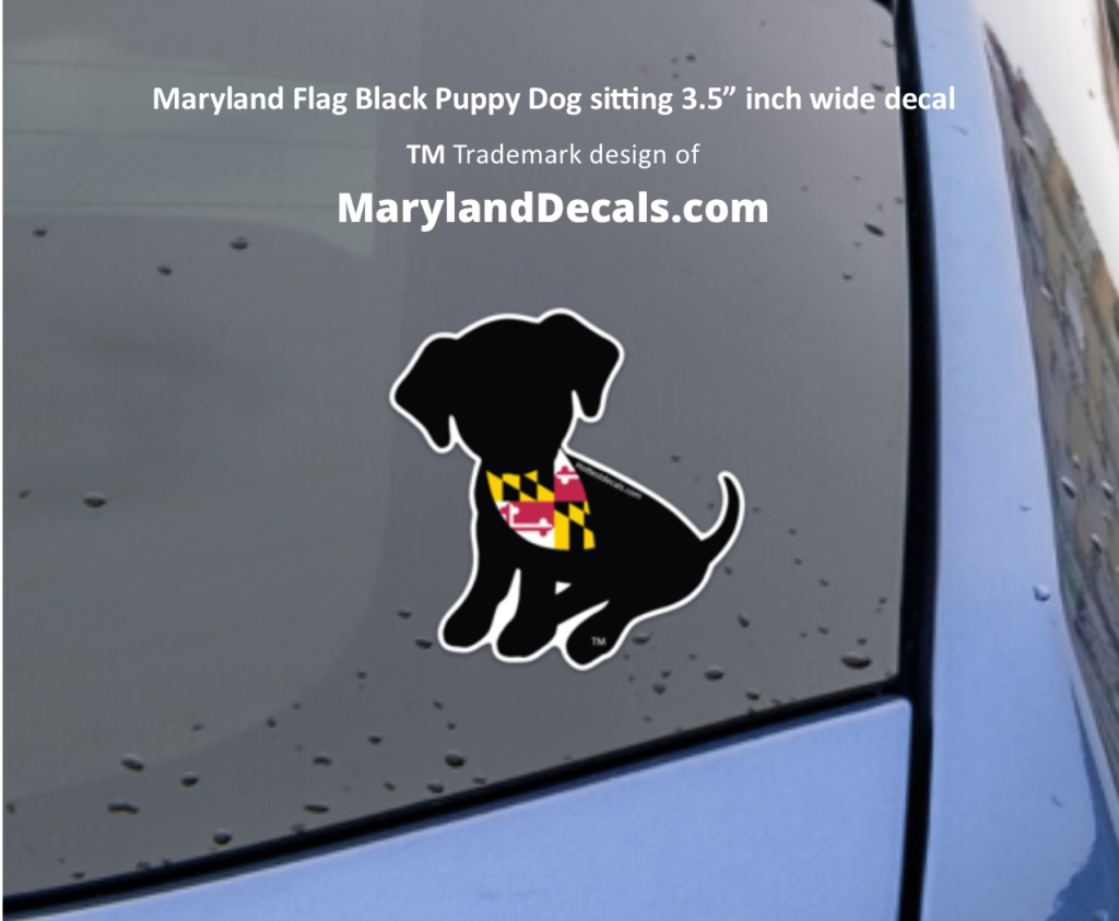 Maryland black lab puppy Decals Stickers