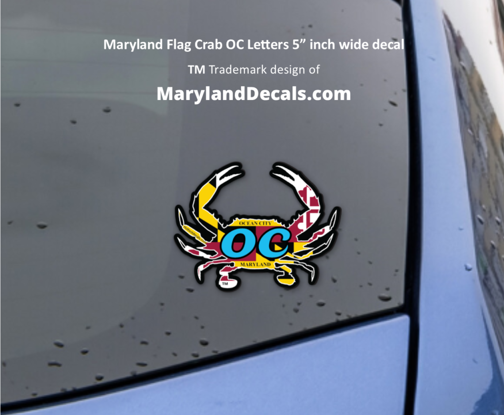 Ocean City Crab decals stickers