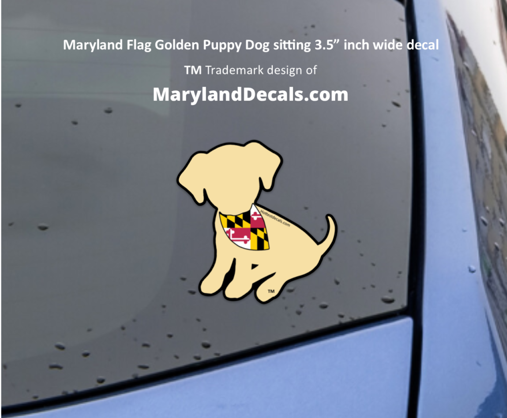 Maryland yellow lab puppy Decals Stickers