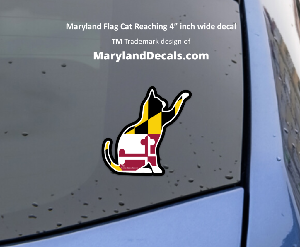 MARYLAD CAT DECAL REACHING