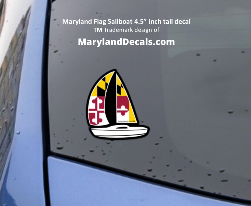 Maryland Sailboat decal sticker