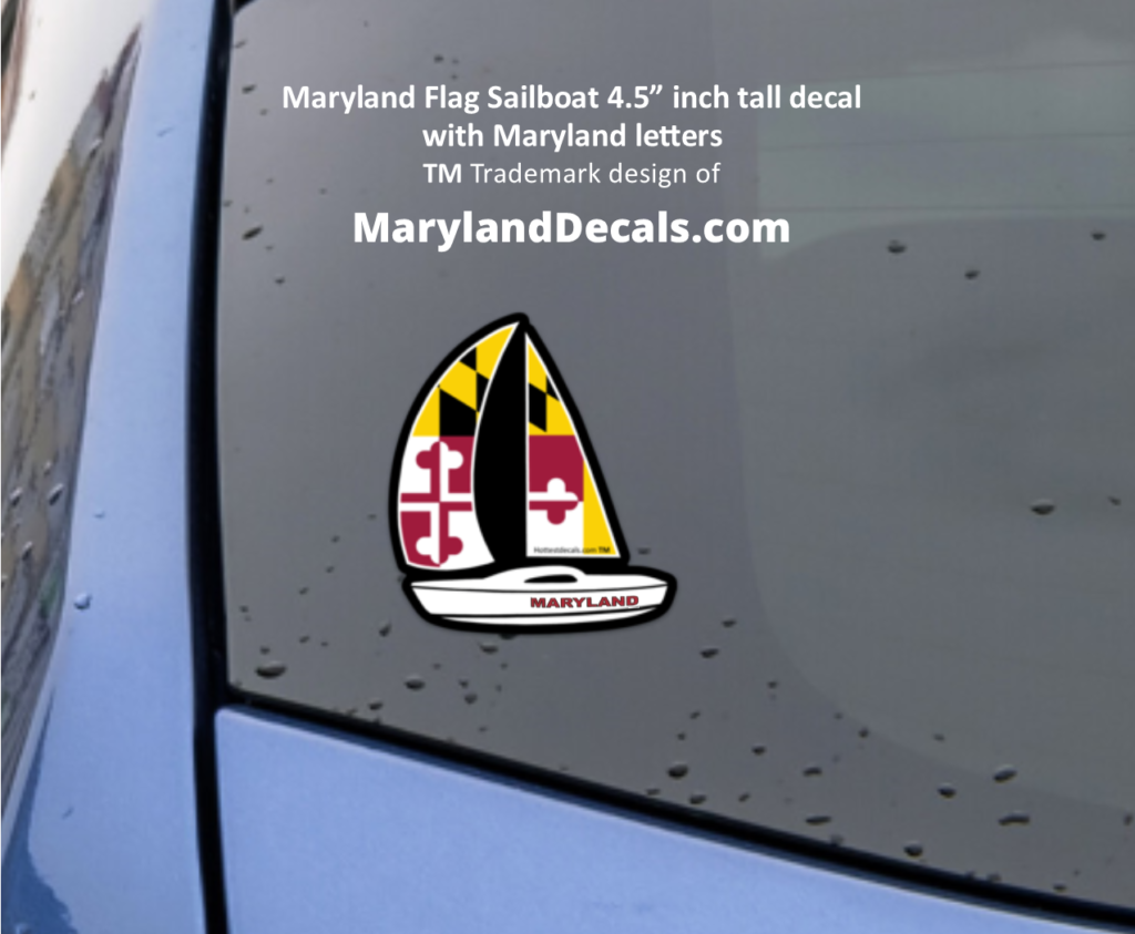 Maryland letters decal sticker