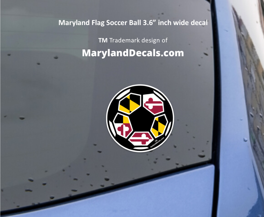 Maryland Soccer ball decal