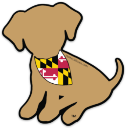 Maryland tan puppy Decals Stickers