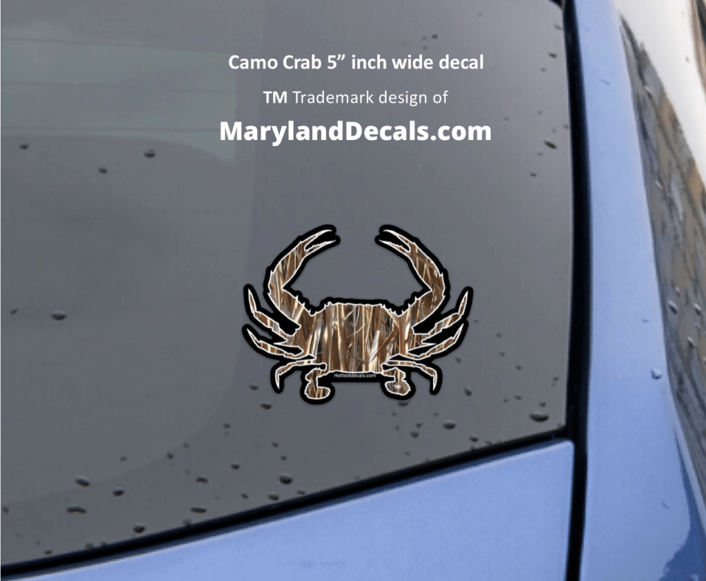 camo crab decals stickers