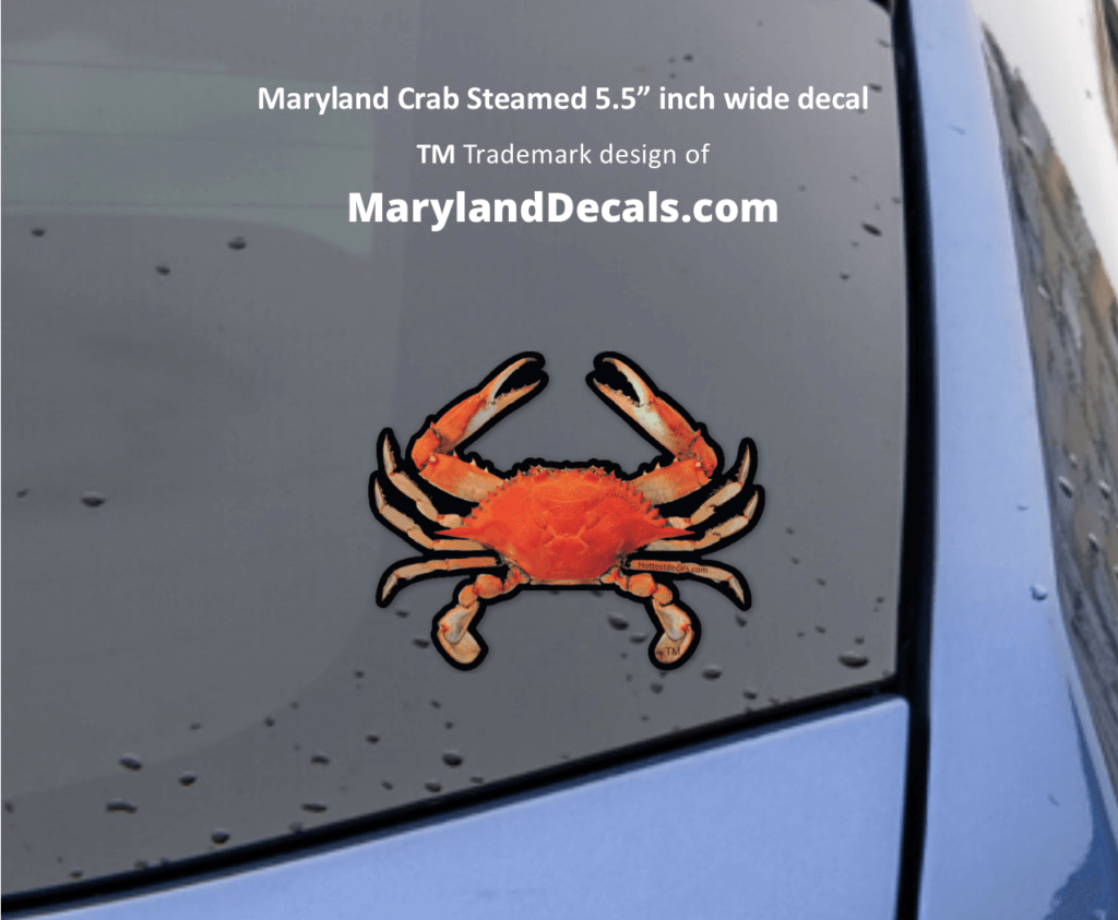 steamed crab car decal sticker MarylandDecals.com