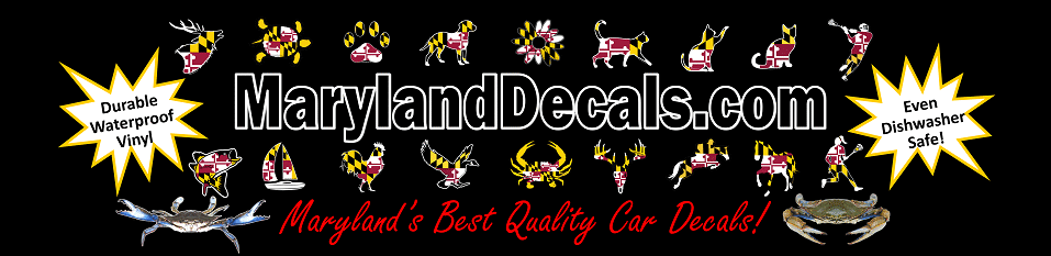 Maryland Decals Stickers Magnets Hats 