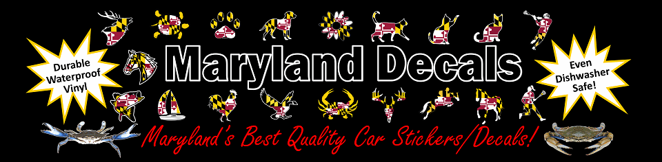 Maryland Decals Stickers Magnets Hats 